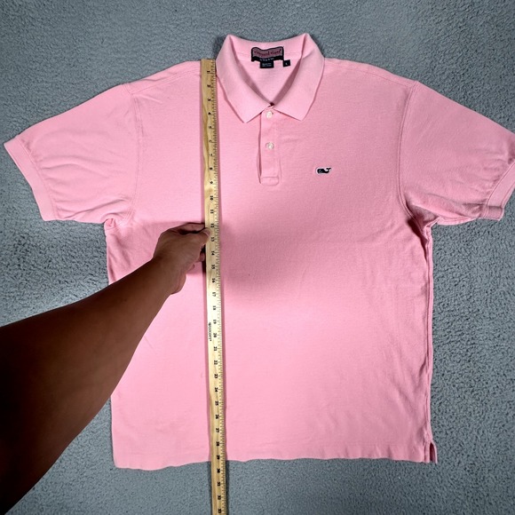 Vineyard Vines Shirt Mens Large Pink 100% Cotton‎ Knit Polo Casual Preppy Logo - Picture 6 of 11